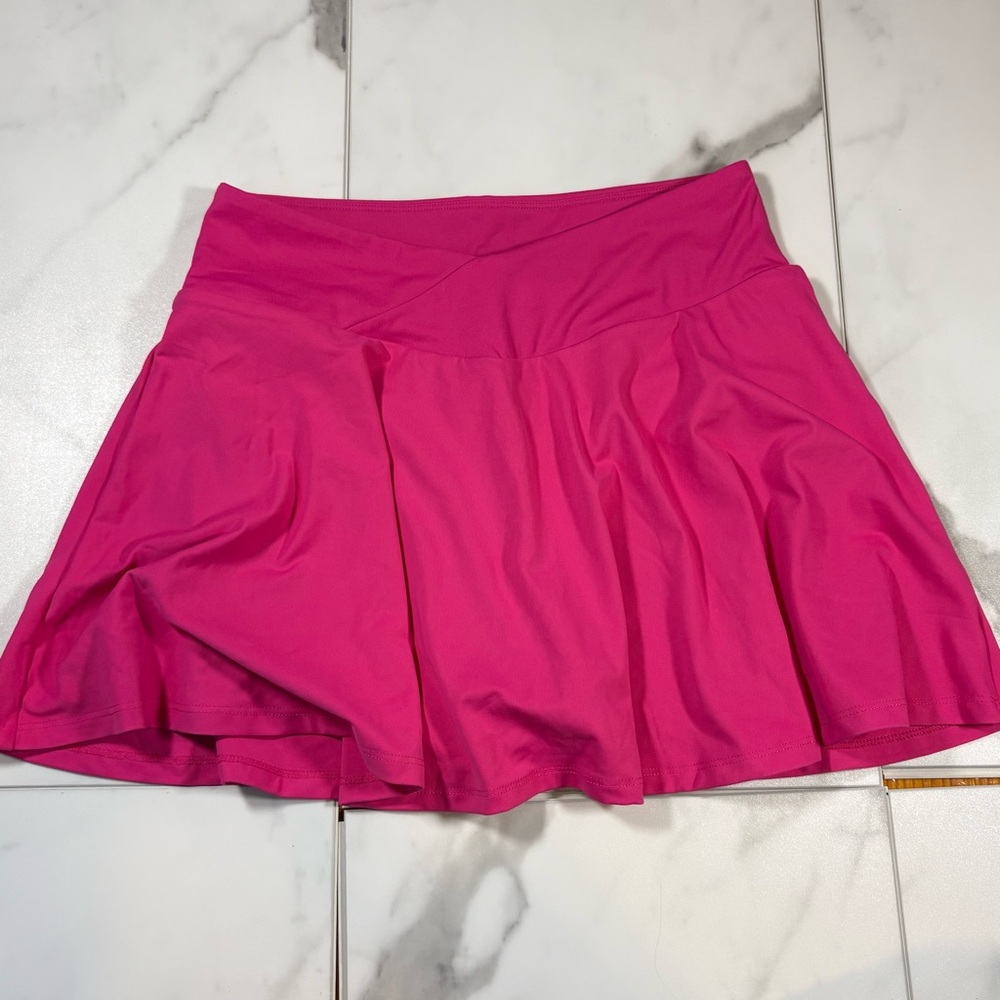 Fabletics NWT Hot Pink Crossover Tennis Skirt Women's Size Medium
